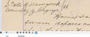 Example transcription in the National Archives Catalog.
