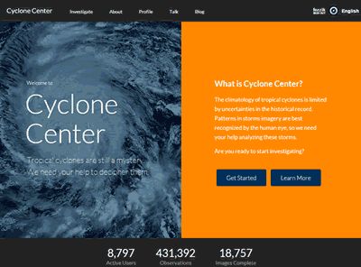 Cyclone Center homepage